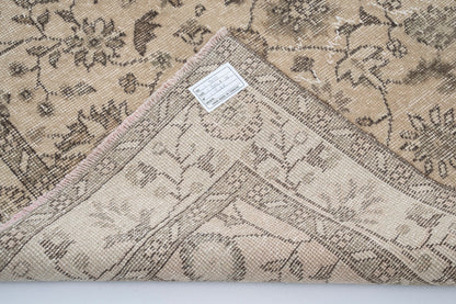 Pastel Turkish Rug, Faded Rug, Neutral Oushak Rug, Area Rug 4x7, Vintage Carpet Rug, Unique Rug, Handmade rug, Dining room rug, 9679