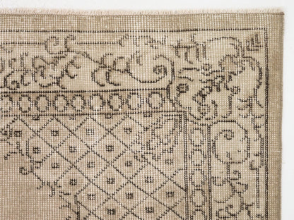 Oushak Rug, Vintage Rug, Faded Rug, Area Rug, Muted Oushak Rug, Beige Carpet rug, Small Turkish Rug 4x7, Handmade Wool Rug, Turkey rug, 9640