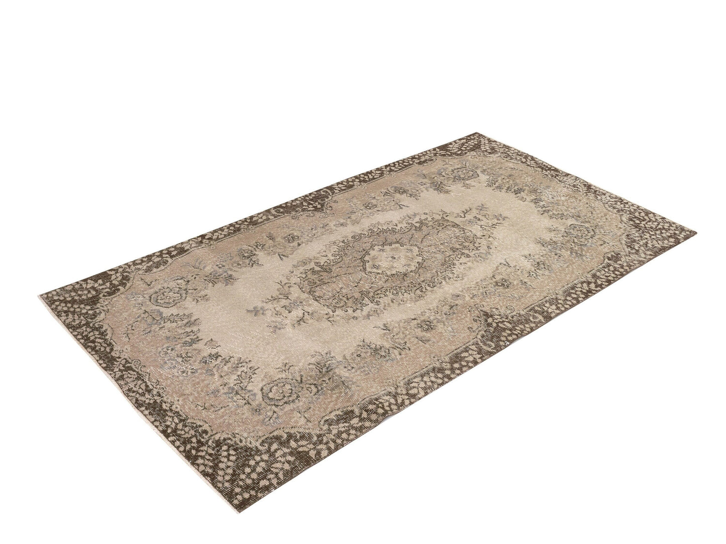 Muted Oushak Rug, Vintage Rug, Handmade rug, One of a kind Turkish rug, Rug 4x7, Anatolia Rug,Faded rug,Wool rug,Bedroom rug,Office rug,9648