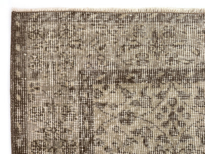 4x7 Beige Anatolia Oushak Rug, Neutral Turkish rug, Vintage Area Carpet rug, Handmade Wool Floral rug, Bedroom rug, Farmhouse decor, 9660