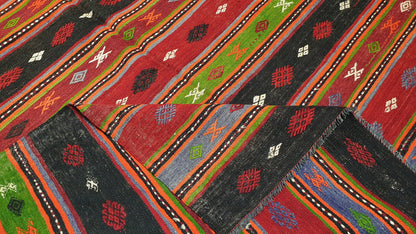 Rustic TURKİSH VİNTAGE Kilim rug 6x10 ,Primitive Handmade Living room rug, Anatolia Kilim Rug, Home decor ,Floor Kilim rug,523