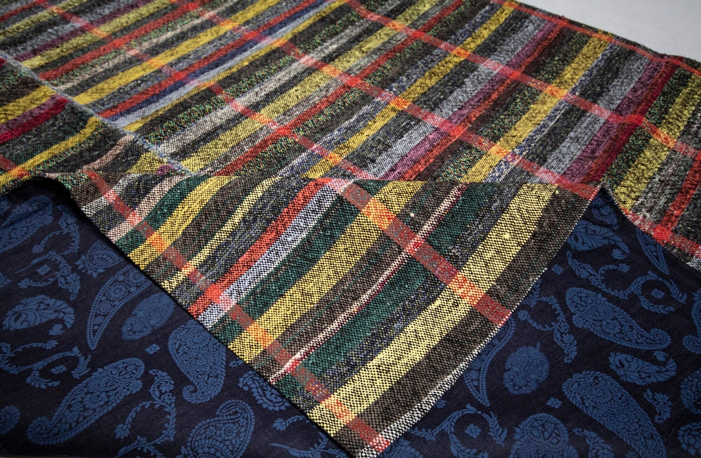Plaid Eclectic Rug Kilim, Area Boho Bedroom Kilim rug, Turkish Vintage Kilim Rug, Turkey rug, Colorful Handmade ,Kilim rug, 134