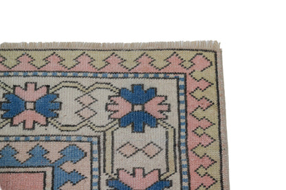 Geometric Turkish rug, Oushak rug, Vintage rug, Boho rug, Handmade rug, Area rug, Carpet rug, 6x8 Turkish rug,Eclectic rug,Nursery rug, 7285