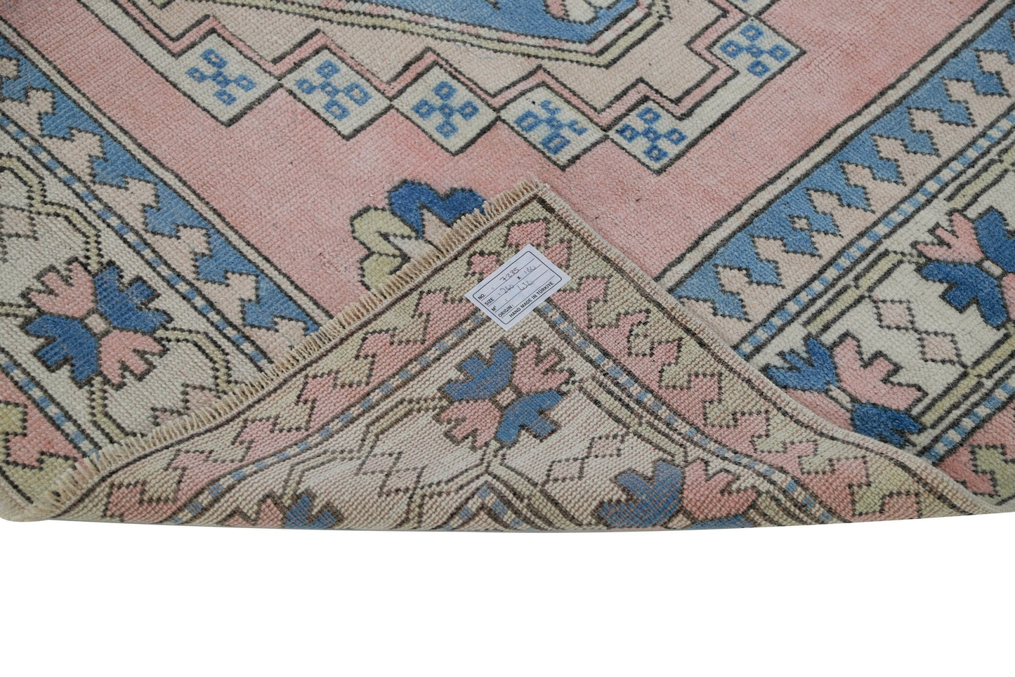 Geometric Turkish rug, Oushak rug, Vintage rug, Boho rug, Handmade rug, Area rug, Carpet rug, 6x8 Turkish rug,Eclectic rug,Nursery rug, 7285