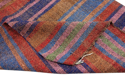 3x25 Extra Long Floor Colorful Vintage Turkish Kilim Runner Rug, Decorative Stair Hallway Rug,4728
