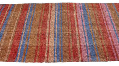 3x25 Extra Long Floor Colorful Vintage Turkish Kilim Runner Rug, Decorative Stair Hallway Rug,4728