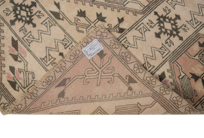 Faded Oushak rug, Turkish rug, Vintage rug 6x10, Geometric rug, Handmade Turkey rug, One of a kind rug ,Neutral Turkish rug, 7841