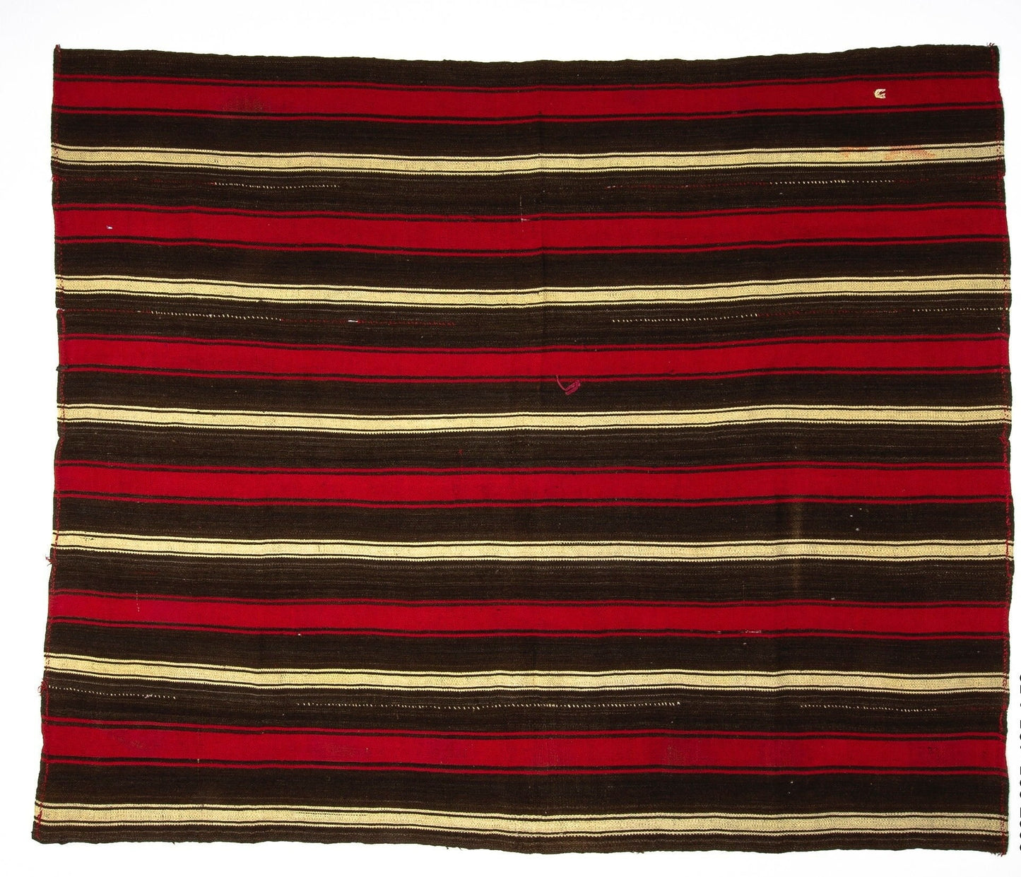 Red Brown Striped Kilim rug, Vintage kilim Rug ,Turkish kilim Rug, Handmade rug, Rustic decor, Kilim rug 6x8, Primitive Flat weave Rug, 3687