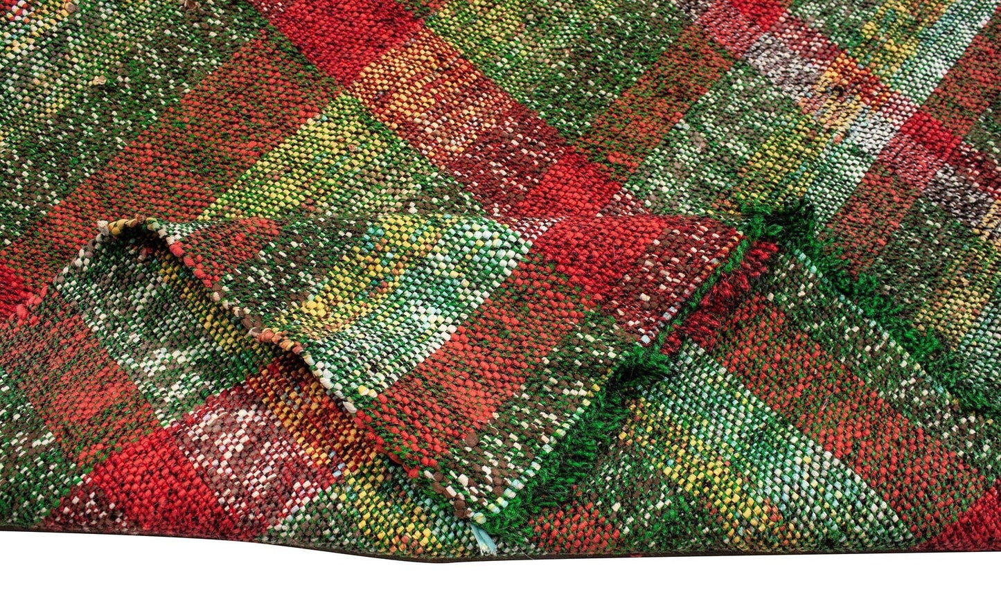3x17 Extra Long Floor Colorful Vintage Turkish Kilim Runner Rug, Decorative Stair Hallway Kilim Rug, 4727