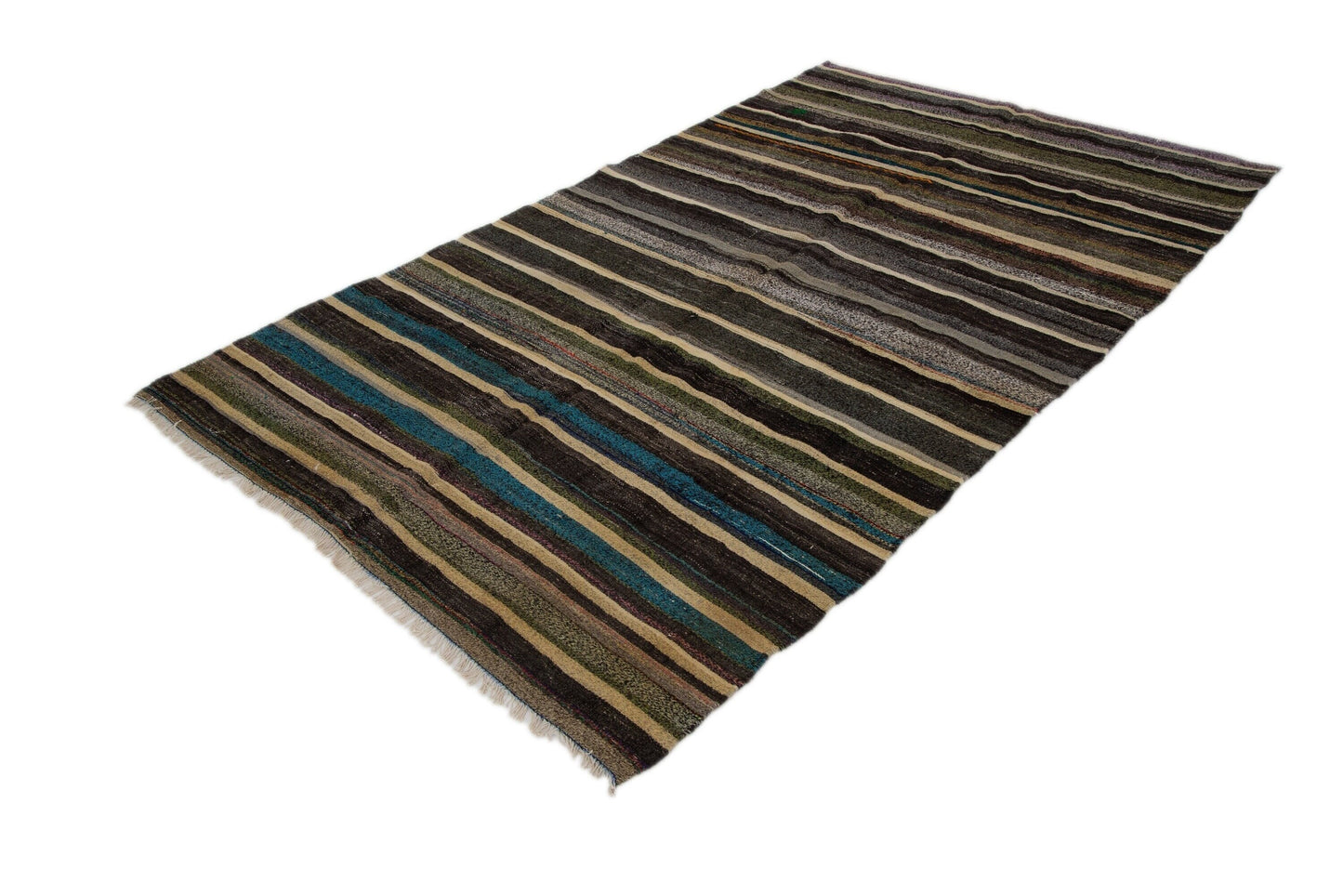 Goat hair Vintage Turkish Kilim rug 6x9, Unique Hard coal Handmade Area rug, Boho Rag Rug, Turkey rug, Fine rug, Kilim rug rag, 7762