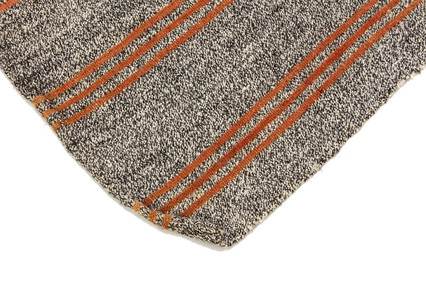 Orange Striped Turkish Kilim Rug, Handmade Gray Vintage Area Rug, Kilim Rug 6x8 , Living Room İndoor Kilim Rug,958