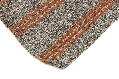 Orange Striped Turkish Kilim Rug, Handmade Gray Vintage Area Rug, Kilim Rug 6x8 , Living Room İndoor Kilim Rug,958