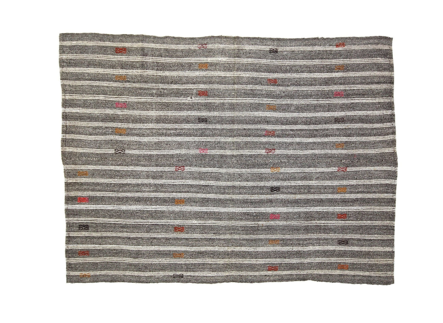 Turkish Kilim Rug 6x8 ,Vintage Kilim Rug 6x8, Handmade Rug, Kilim Rug 6x8, Gray White Rug , Eclectic Rug, Kilim, 924