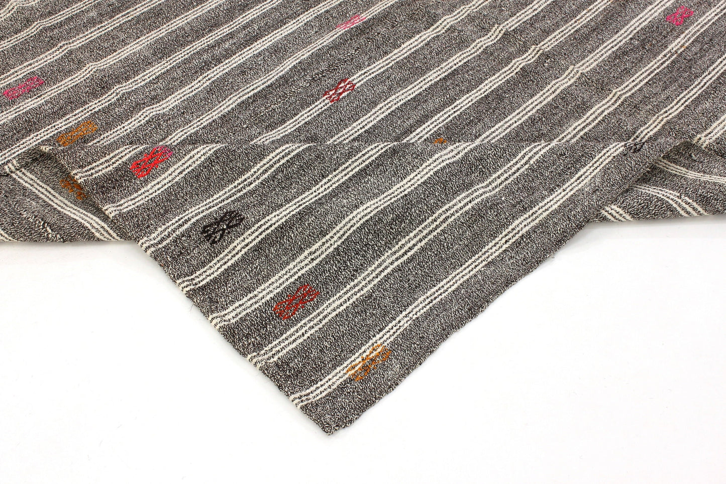 Turkish Kilim Rug 6x8 ,Vintage Kilim Rug 6x8, Handmade Rug, Kilim Rug 6x8, Gray White Rug , Eclectic Rug, Kilim, 924