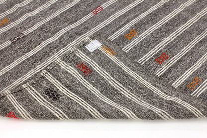 Turkish Kilim Rug 6x8 ,Vintage Kilim Rug 6x8, Handmade Rug, Kilim Rug 6x8, Gray White Rug , Eclectic Rug, Kilim, 924
