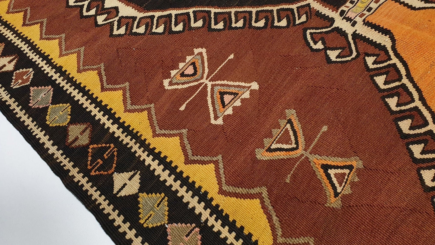 Narrow One of a kind Orient Kilim rug, Hallway Nice Kilim Runner rug, Turkish Vintage Entryway rug, Farmhouse decor, Anatolia ,3244