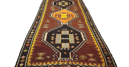 Narrow One of a kind Orient Kilim rug, Hallway Nice Kilim Runner rug, Turkish Vintage Entryway rug, Farmhouse decor, Anatolia ,3244