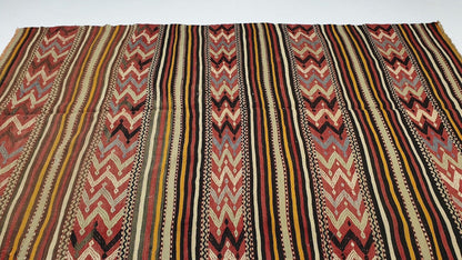 Vintage Kilim Rug, Faded Rug, Turkish Rug Kilim 5x8, Anatolia rug, Unique rug, Tribal rug,Rustic rug,Living room rug,One of a kind rug,2540