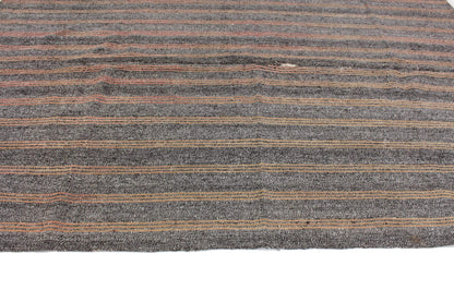 Vintage Kilim Gray Rug, Turkish Kilim Rug Striped, One of a kind Kilim Rug 7x10 ,Handmade rug ,Turkish Kilim Rug, Vintage Rug , 6263