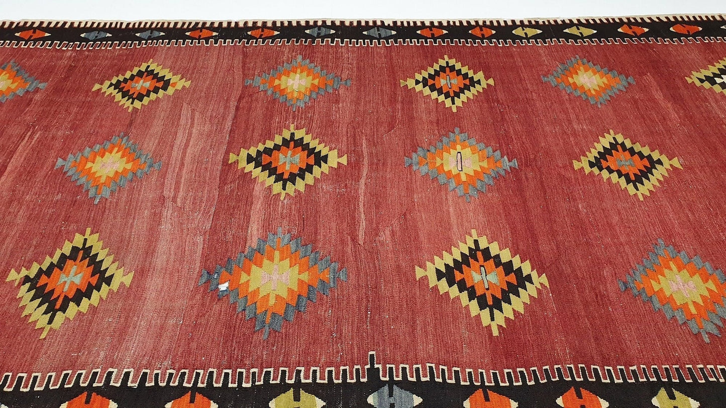 The Orient Kilim Rug, 5x10 Kilim rug, Turkish Kilim rug, Vintage Kilim Rug , Home decor ,Floor rug, Old Antique Kilim Rug ,2980