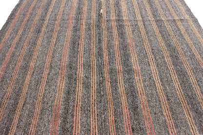 Vintage Kilim Gray Rug, Turkish Kilim Rug Striped, One of a kind Kilim Rug 7x10 ,Handmade rug ,Turkish Kilim Rug, Vintage Rug , 6263