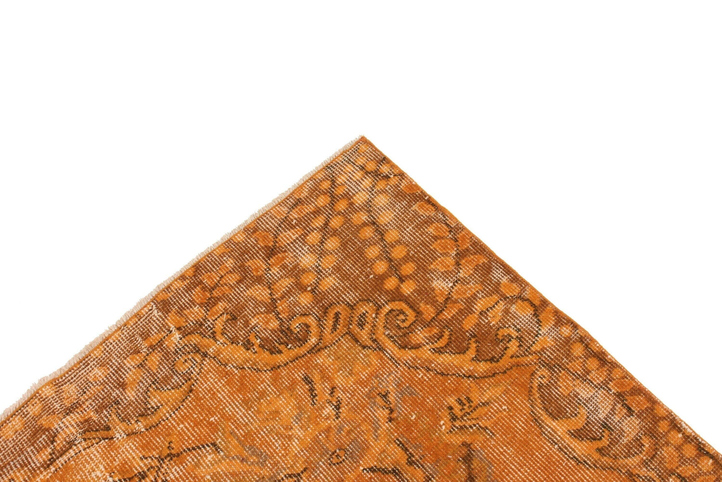 Vintage Carpet Orange Rug ,6x9 Turkish Rug, Overdyed Rug, Floral Rug ,Old Rug ,Carpet Rug ,Turkish Rug, Unique Rug, Living Room Rug, 3359