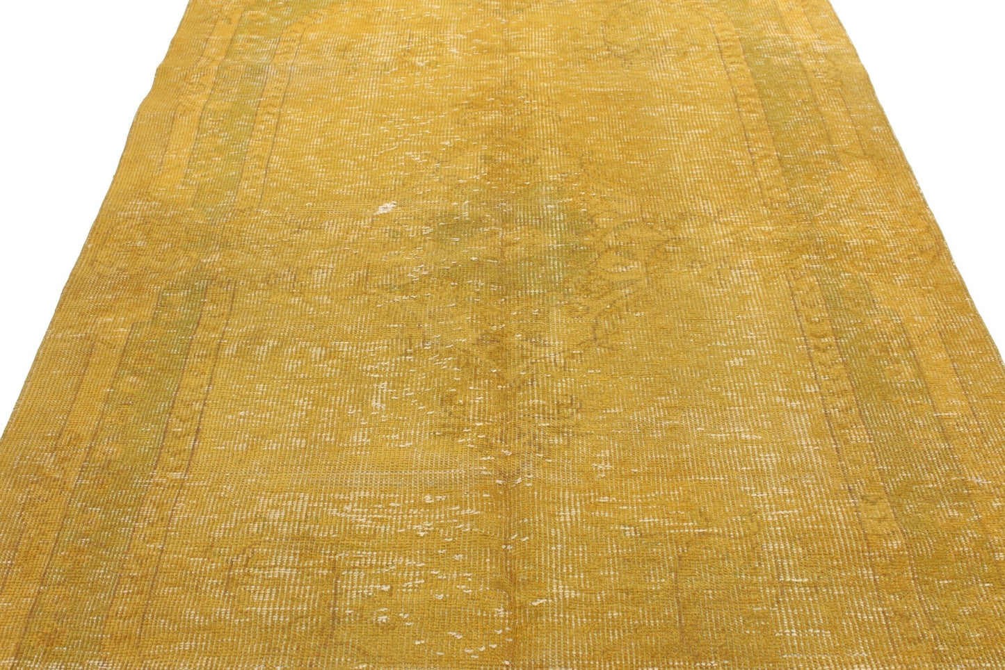 Turkish Rug Mustard, 5x8 Yellow Rug, Oushak Rug, Overdyed Rug, Vintage Rug, Bedroom Rug, Kid Room Rug, Coastal Decor, 3693