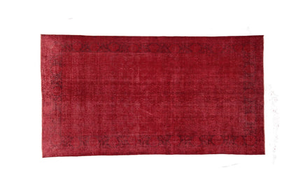 Rug 5x7, Red Vintage Turkish Carpet Rug, Bohemian Rug, Overdyed Rug, Floral Rug, Bedroom Rug, Boho Decor,3337