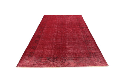 Rug 5x7, Red Vintage Turkish Carpet Rug, Bohemian Rug, Overdyed Rug, Floral Rug, Bedroom Rug, Boho Decor,3337