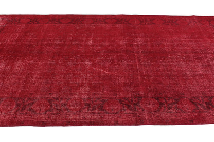 Rug 5x7, Red Vintage Turkish Carpet Rug, Bohemian Rug, Overdyed Rug, Floral Rug, Bedroom Rug, Boho Decor,3337