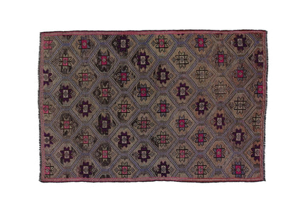 Kilim Rug Unique ,Turkish Vintage Area Kilim Rug 6x10 ,Boho Chic Kilim Rug , Organic Wool Rug ,Floor Handmade Kilim Rug, 8177