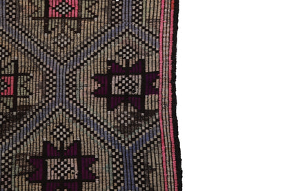 Kilim Rug Unique ,Turkish Vintage Area Kilim Rug 6x10 ,Boho Chic Kilim Rug , Organic Wool Rug ,Floor Handmade Kilim Rug, 8177