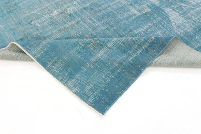 6x8 Turkish Rug Turquois ,Overdyed Vintage Carpet Rug, Vintage Rug, Oushak Rug, Turkish Rug 5x8, Coastal Decor, Living Room, 3329