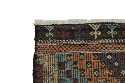 Kilim rug Terracotta, Turkish Kilim rug Eclectic ,One of a kind Vintage Kilim Rug ,Handmade Kilim Rug, Area Rug 7x9, KiLİM RUG 7x9, 8179