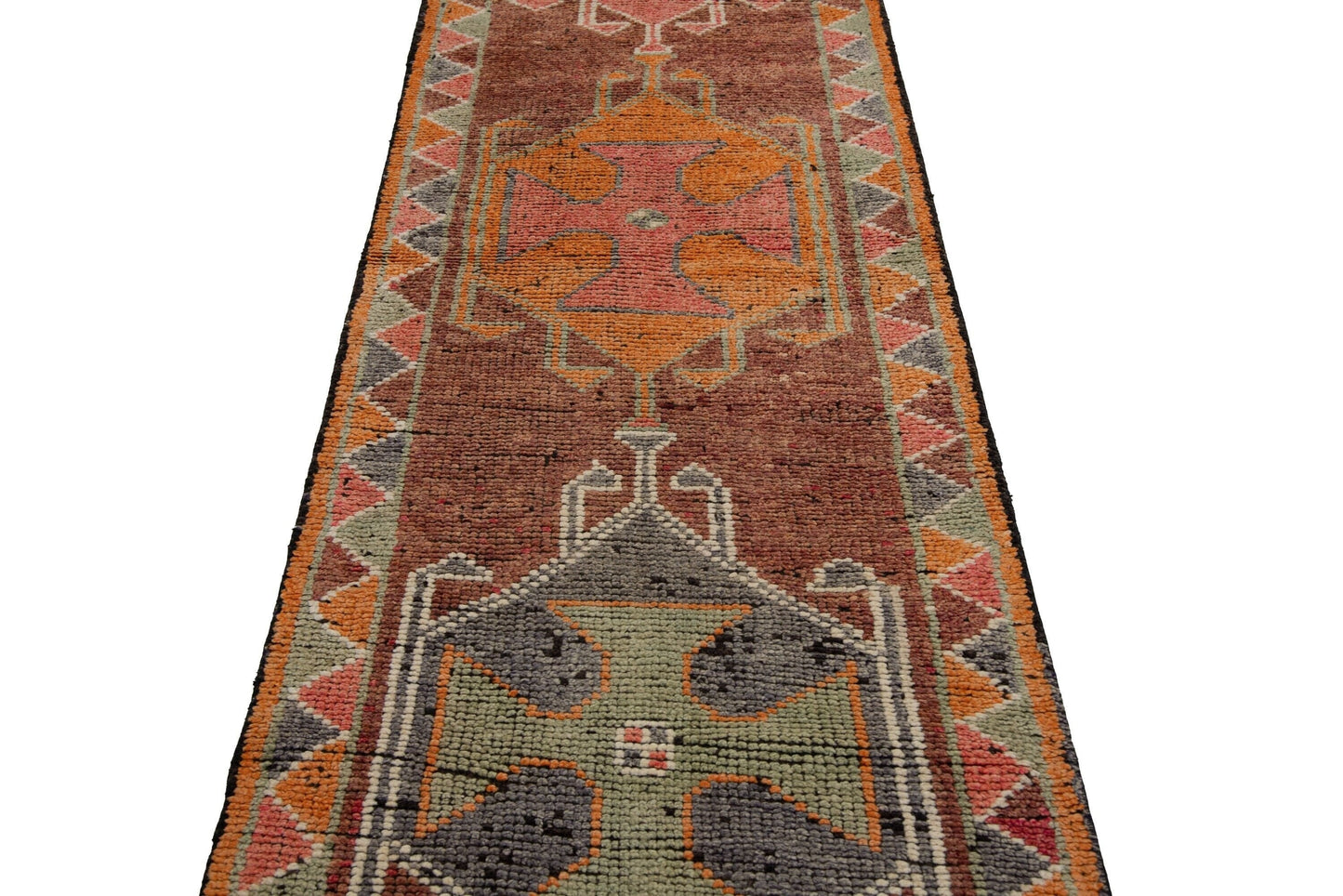 3x12 Turkish Vintage Oushak Carpet Hallway Kitchen Floor Runner Rug, 7782