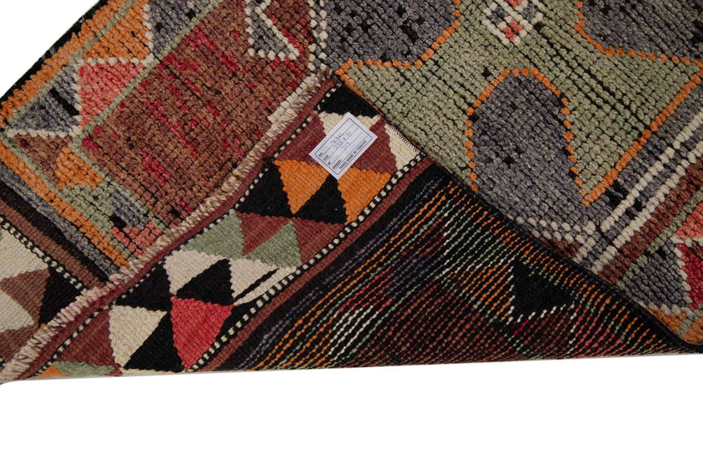 3x12 Turkish Vintage Oushak Carpet Hallway Kitchen Floor Runner Rug, 7782