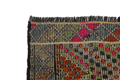 Turkish Vintage Kilim Rug, Handmade Area Kilim Rug, Sun muted Flat weave Rug, 6x9 Kilim Rug, Eclectic Decor Rug, 8119