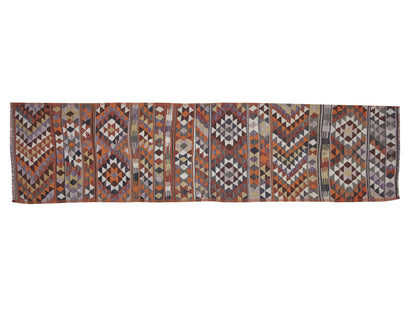 Kilim Runner Rug, Vintage Handmade Runner Rug, Turkish Oushak Runner Rug, Hallway Runner, Runner Rug 3x11, Anatolia Rug, Bohemian Rug, 11409