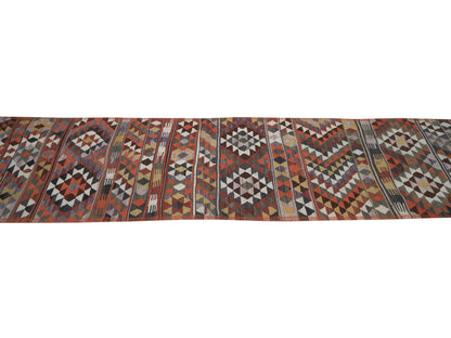 Kilim Runner Rug, Vintage Handmade Runner Rug, Turkish Oushak Runner Rug, Hallway Runner, Runner Rug 3x11, Anatolia Rug, Bohemian Rug, 11409