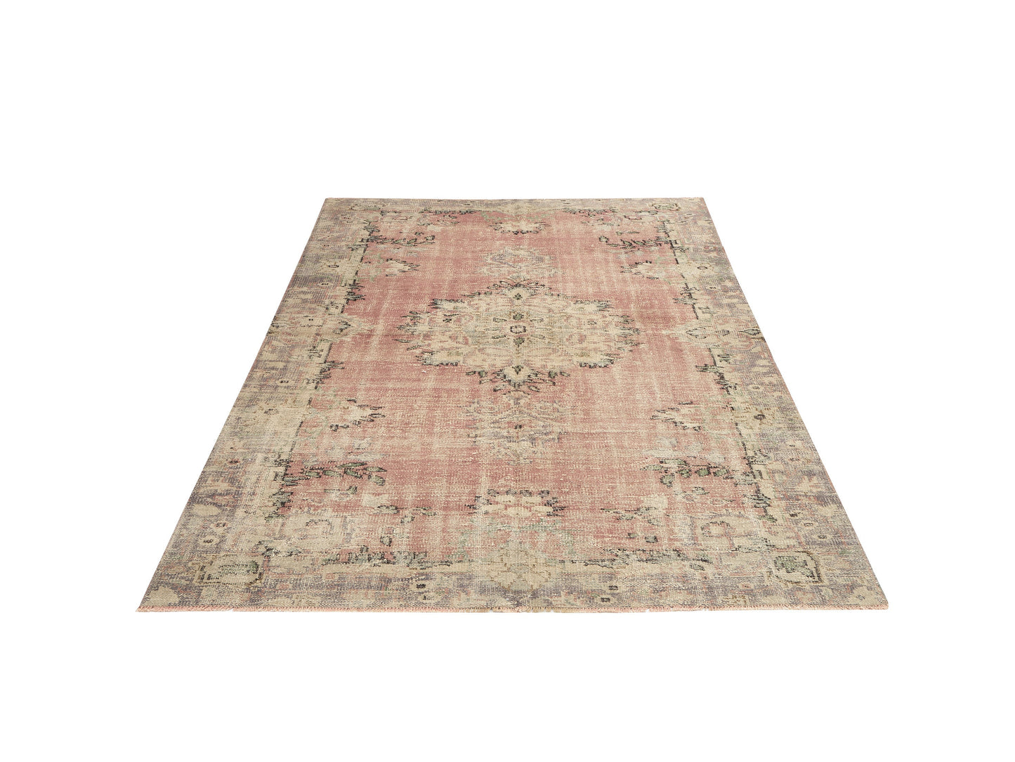 Vintage Handmade Rug, Turkish Oushak Rug, Area Eclectic Rug, Neutral Faded Rug, Bedroom Rug, Bohemian Rug, Anatolia Rug, Rug 6x9, 12032