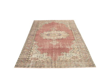 Oushak Area Rug, Turkish Handmade Rug, Vintage Antique Rug, Entryway Rug, Carpet Rug, Anatolia Rug, Bohemian Rug, Turkey Rug, Rug 6x9, 12034