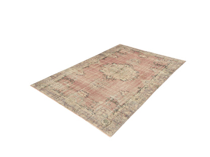 Vintage Handmade Rug, Turkish Oushak Rug, Area Eclectic Rug, Neutral Faded Rug, Bedroom Rug, Bohemian Rug, Anatolia Rug, Rug 6x9, 12032