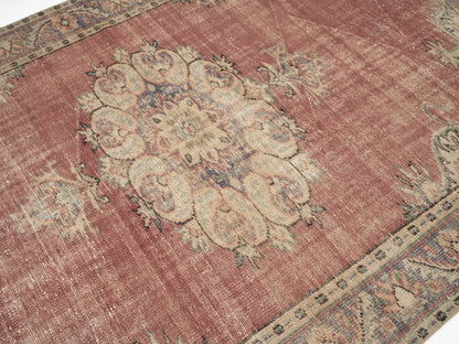 Oushak Area Rug, Turkish Handmade Rug, Vintage Antique Rug, Entryway Rug, Carpet Rug, Anatolia Rug, Bohemian Rug, Turkey Rug, Rug 6x9, 12034