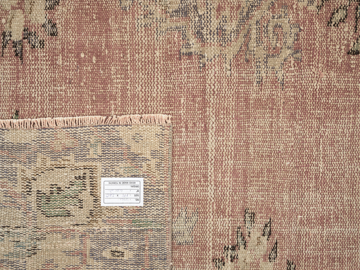 Vintage Handmade Rug, Turkish Oushak Rug, Area Eclectic Rug, Neutral Faded Rug, Bedroom Rug, Bohemian Rug, Anatolia Rug, Rug 6x9, 12032