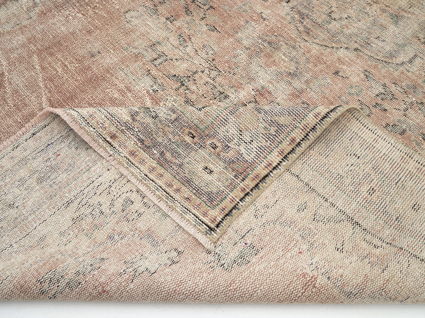 Turkish Handmade Area Rug, Neutral Muted Rug, Vintage Oushak Antique Rug, Living Room Rug, Turkey Rug, Vintage Carpet, Rug 6x10, 12039