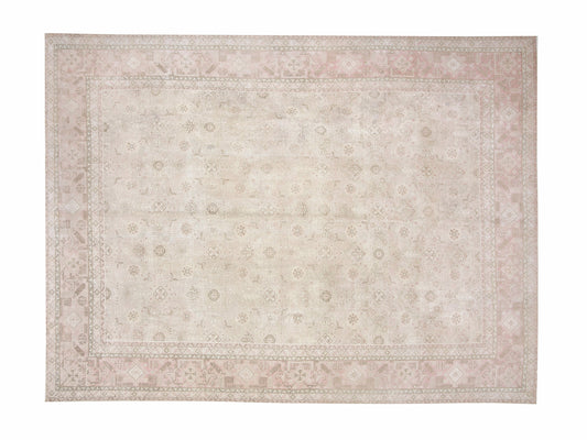 Turkish Vintage Oushak Rug, Handmade Area Unique Rug, Neutral Rug, Living Room Rug, Large Rug,Vintage Carpet, Rug 10x13, Oversize Rug, 12343