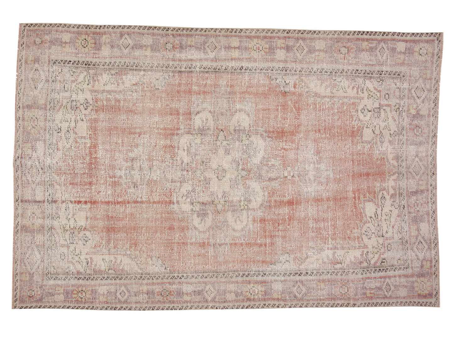 Vintage Oushak Rug, Turkish Handmade Area Rug, Neutral Floor Rug, Anatolia Rug, Living Room Rug, Turkey Rug, Carpet Rug, Rug 6x9, 12015