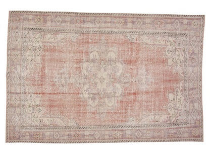 Vintage Oushak Rug, Turkish Handmade Area Rug, Neutral Floor Rug, Anatolia Rug, Living Room Rug, Turkey Rug, Carpet Rug, Rug 6x9, 12015