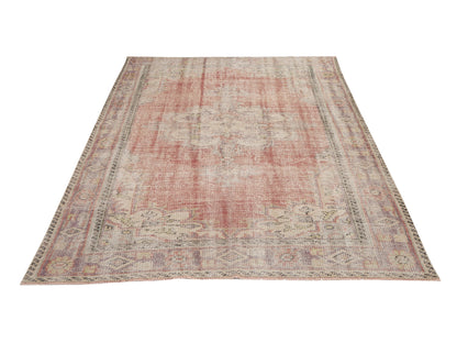 Vintage Oushak Rug, Turkish Handmade Area Rug, Neutral Floor Rug, Anatolia Rug, Living Room Rug, Turkey Rug, Carpet Rug, Rug 6x9, 12015