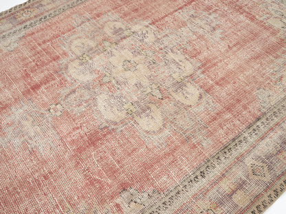 Vintage Oushak Rug, Turkish Handmade Area Rug, Neutral Floor Rug, Anatolia Rug, Living Room Rug, Turkey Rug, Carpet Rug, Rug 6x9, 12015